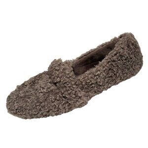 Seychelles Faux Shearling Moc toe Loafer Shoes Women's Gray Size US 10 NEW